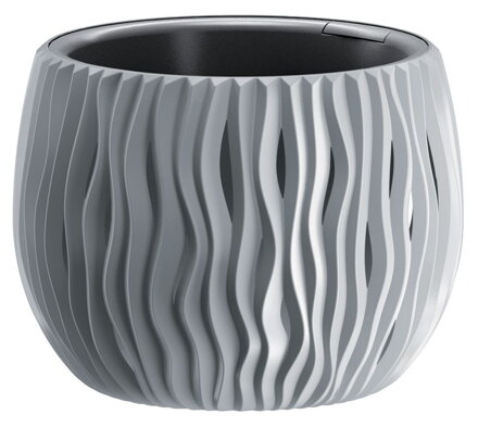 Kvetinac SANDY Bowl 240, 238x161 mm, šedá, vložka