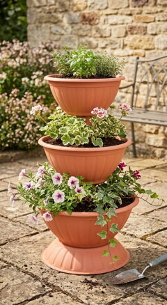 Kvetinac Strend Pro PYRAMID, 79 cm, terracotta