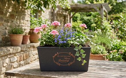 Kvetináč Strend pro, farba čierna, 31x15x15 cm