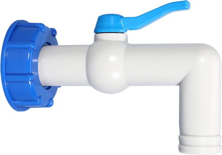 Ventil Strend Pro, záhradný, 1"- 90°,168 mm, s redukciou na IBC nádrž, PVC