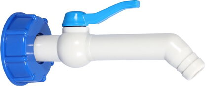 Ventil Strend Pro, záhradný, 3/4"- 45°,193 mm, s redukciou na IBC nádrž, PVC