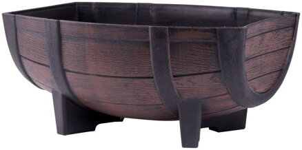 Kvetinac GDA Woodeff 817, teak, 41x29x19 cm, barel