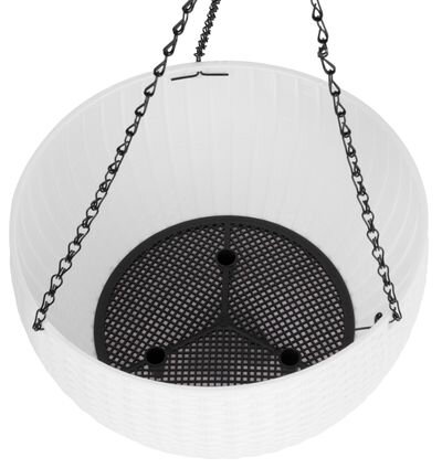 Kvetinac GDA Modern 835, visiaci, reťaz, 26x16cm, biely