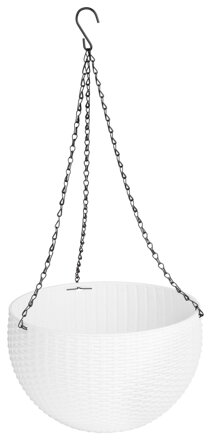 Kvetinac GDA Modern 835, visiaci, reťaz, 26x16cm, biely