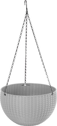 Kvetinac GDA Modern 835, visiaci, reťaz, 26x16cm, tmavošedá