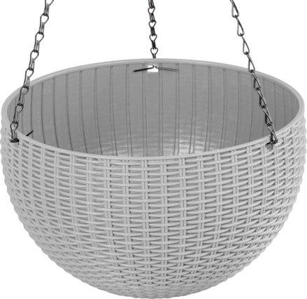 Kvetinac GDA Modern 835, visiaci, reťaz, 26x16cm, tmavošedá