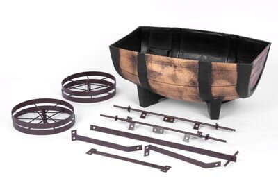 Kvetinac GDA Woodeff 817, whiskey barel wagon, 41,5x29x19cm