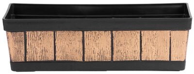 Kvetináč Strend Pro, Woodeff, 15x47x17 cm, zlatý, efekt dreva