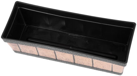 Kvetináč Strend Pro, Woodeff, 15x47x17 cm, zlatý, efekt dreva