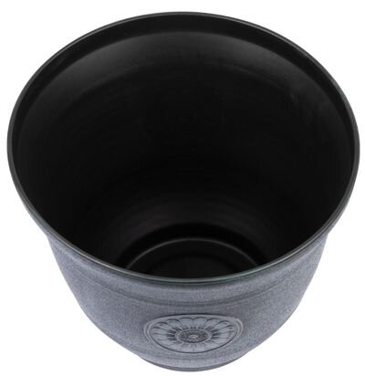 Kvetináč Strend Pro, efekt kovu, zelený, 30 cm