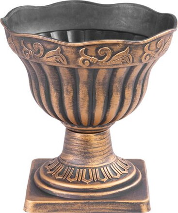 Kvetináč Strend Pro Antik, s podstavcom, 30x30 cm, zlatý, metalický efekt Kvetináč Strend Pro Antik, s podstavcom, 30x30 cm, zlatý, metalický efekt
