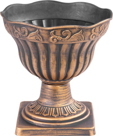 Kvetináč Strend Pro Antik, s podstavcom, 30x30 cm, zlatý, metalický efekt Kvetináč Strend Pro Antik, s podstavcom, 30x30 cm, zlatý, metalický efekt