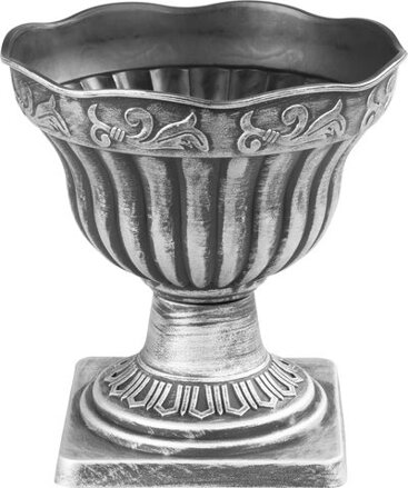Kvetináč Strend Pro Antik, s podstavcom, 30x30 cm, strieborný, metalický efekt Kvetináč Strend Pro Antik, s podstavcom, 30x30 cm, strieborný, metalický efekt