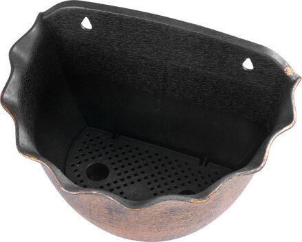 Kvetináč Strend Pro Wave, 26x18 cm, zlatý, metalický efekt, závesný Kvetináč Strend Pro Wave, 26x18 cm, zlatý, metalický efekt, závesný