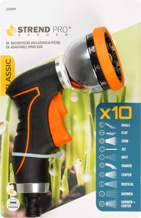 Pištoľ Strend Pro Garden BJ4028T, 10 vzorov, zavlažovacia, protišmyková rukoväť