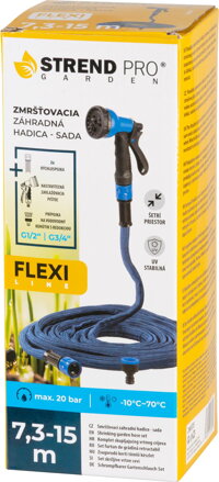 Hadica Strend Pro Garden Flexi, 7.3-15 m, 1/2"-3/4" + píštoľ, záhradná