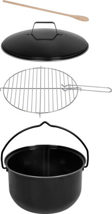 Súprava kotlová Strend Pro, zabíjačková, komplet, guľášová, 14lit., smaltovaná, s naberačkou, pokrievkou a varechou