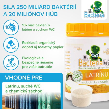 Aktivátor Mr.Bacteria No.6, do latríny, 500 g