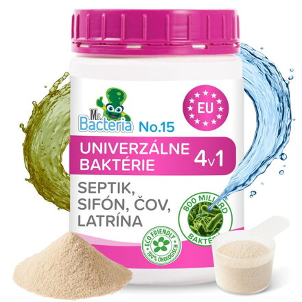 Aktivátor Mr.Bacteria UNI 4v1, do septiku, sifónu, ČOV a latríny, 500 g