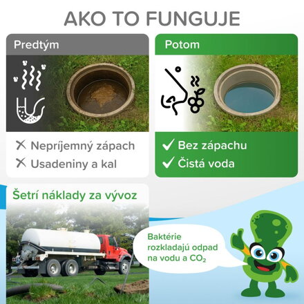 Aktivátor Mr.Bacteria UNI 4v1, do septiku, sifónu, ČOV a latríny, 500 g