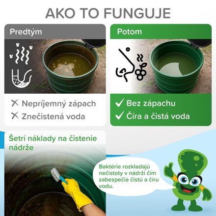 Aktivátor Mr.Bacteria No.15, do nádrže s dažďovou vodou, 500 g