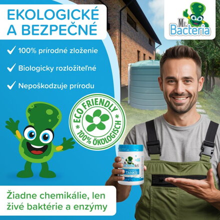 Aktivátor Mr.Bacteria No.15, do nádrže s dažďovou vodou, 500 g