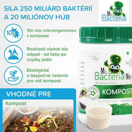 Aktivátor Mr.Bacteria No.4, do kompostu, 500 g