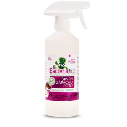 Čistič Mr.Bacteria No.12, na odstraňovanie škvŕn,zápachu a potu, 0.5L