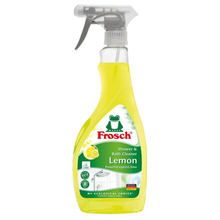 Čistič Frosch, na kúpeľne a sprchy, citrónový, 500 ml