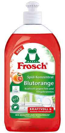 Prostriedok Frosch, na umývanie riadu, červený pomaranč, 500 ml