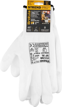 Rukavice ST BROTULA White 10/XL, záhradné, biele, s blistrom