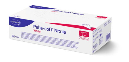 Rukavice Peha-soft nitrile, biele, L, bal. 100ks