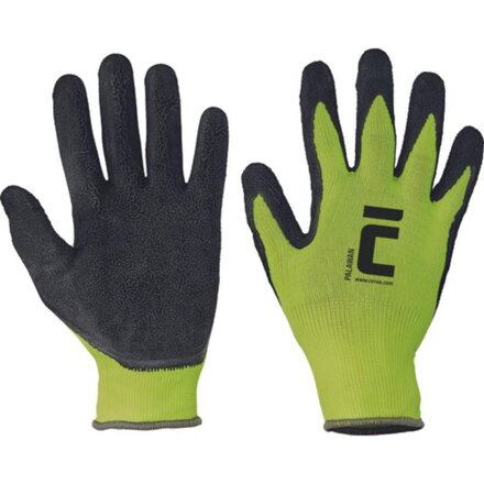 Rukavice PALAWAN 11, nylon, Latex, s blistrom