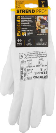 Rukavice ST BROTULA White 07/S záhradné, biele, s blistrom