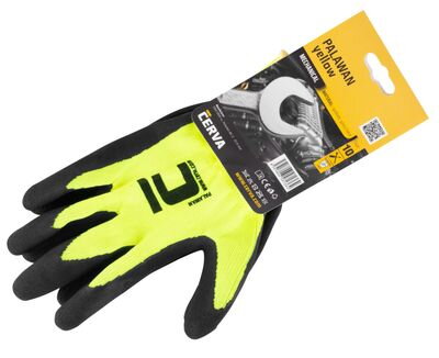 Rukavice PALAWAN 10, nylon, Latex, s blistrom