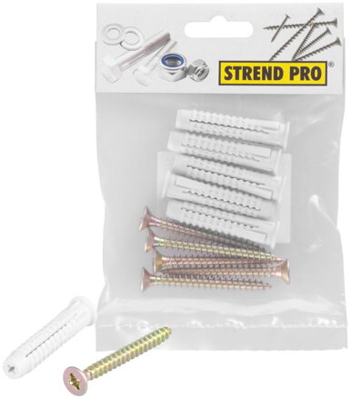 Vrut a hmoždínka Strend Pro PACK ZH 4,5x40/6x30, PZ, Zn, do dutého materiálu, univerzálna, bal. 20 k