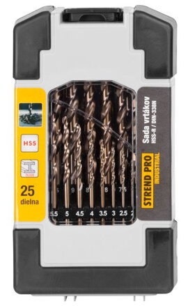Sada vrtak STREND PRO Premium M2, 25 diena, 1-13 mm, HSS, DIN-338