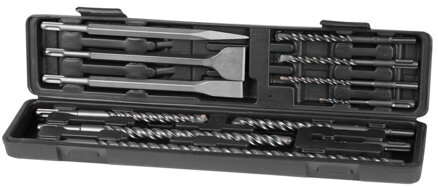 Sada vrtak STREND PRO SD043, 12 dielna, SDS+, dláta