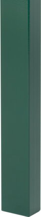 Stĺpik "STANDART COLOR" 60x40mm/1,20m ZN+PP RAL 6005 GREEN 1,5mm + navarená pätka (3,0mm/100mm/100mm)