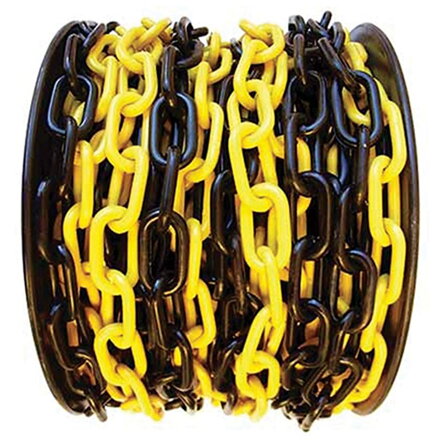 Retaz SLC 6 mm, L-25 m, plast, žlto-čierna