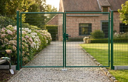 Brana METALTEC DUO 3580/1950/100x50 mm, dvojkridlova, zahradna, zelena, ZN+PVC, RAL6005