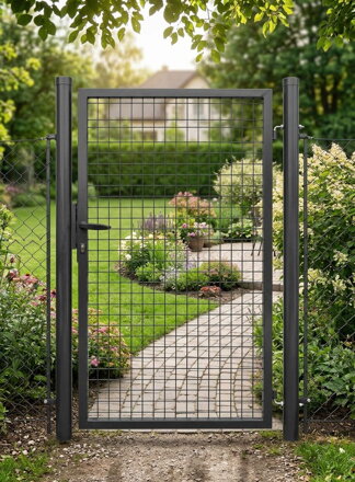 Brana METALTEC ECO 1000/1200/50x50 mm, záhradná, antracit, ZN+PVC, RAL7016