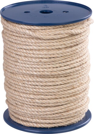 Lano Strend Pro Premium, jutové, prírodné, 6 mm, šnúra, stáčané, L-100 m Lano Strend Pro Premium, jutové, prírodné, 6 mm, šnúra, stáčané, L-100 m