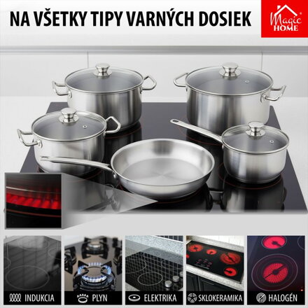 Kastról MagicHome Chloe, hrniec, 16 cm, 1,5 lit., so sklenenou pokrievkou, nerez