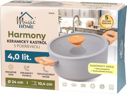 Kastról MagicHome Harmony, so sklenenou pokrievkou, 24 cm Kastról MagicHome Harmony, so sklenenou pokrievkou, 24 cm