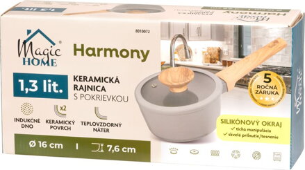 Rajnica MagicHome Harmony, so sklenenou pokrievkou, 16 cm Rajnica MagicHome Harmony, so sklenenou pokrievkou, 16 cm