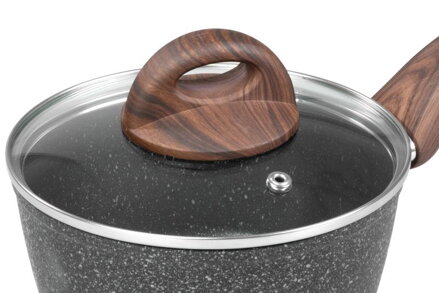 Rajnica MagicHome Black Marble Line, so sklenenou pokrievkou, 16 cm Rajnica MagicHome Black Marble Line, so sklenenou pokrievkou, 16 cm
