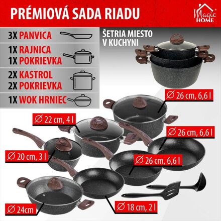 Sada riadu MagicHome Black Marble Line, 13 dielna Sada riadu MagicHome Black Marble Line, 13 dielna