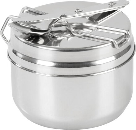 Set Strend Pro Grill, kempingová jedálenská súprava, nerez 13/15 cm