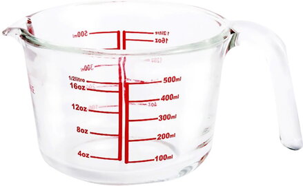 Odmerka MagicHome, sklenená, sklo, s výlevkou, 500 ml
